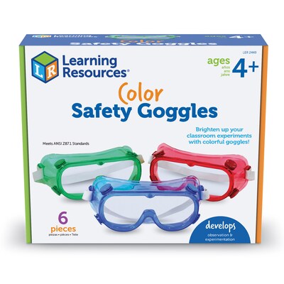 Learning Resources Colored Safety Goggles, Set of 6 (LER2449)