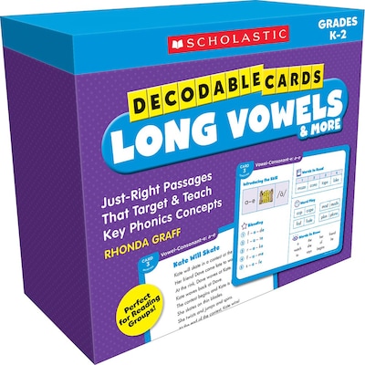 Scholastic Teacher Resources Decodable Cards: Long Vowels & More (SC-861431)