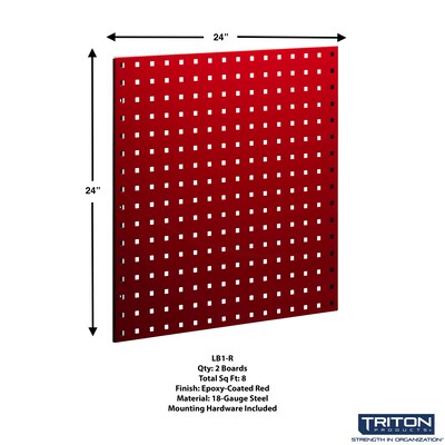 Triton Products LocBoard Pegboards with 46 pc. LocHook Assortment (LB1-RKit)