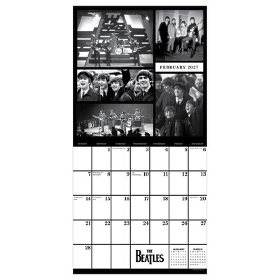2027 TF Publishing The Beatles 7 x 7 Monthly Wall Calendar, Multicolored (27-2101)