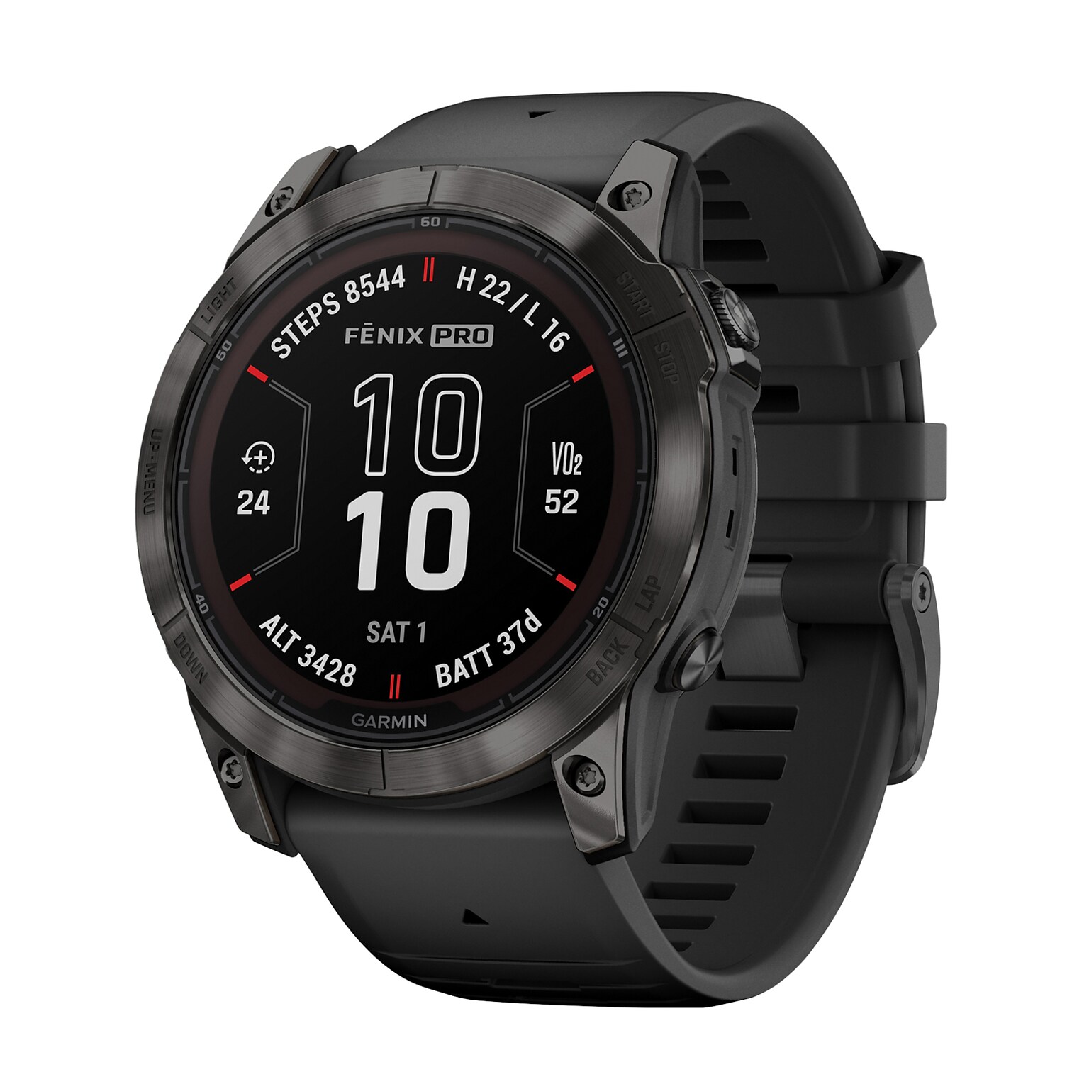 Garmin fenix 7X Pro Sapphire Solar Edition Smartwatch, Carbon Gray & Black, 51mm (GRM0277810)