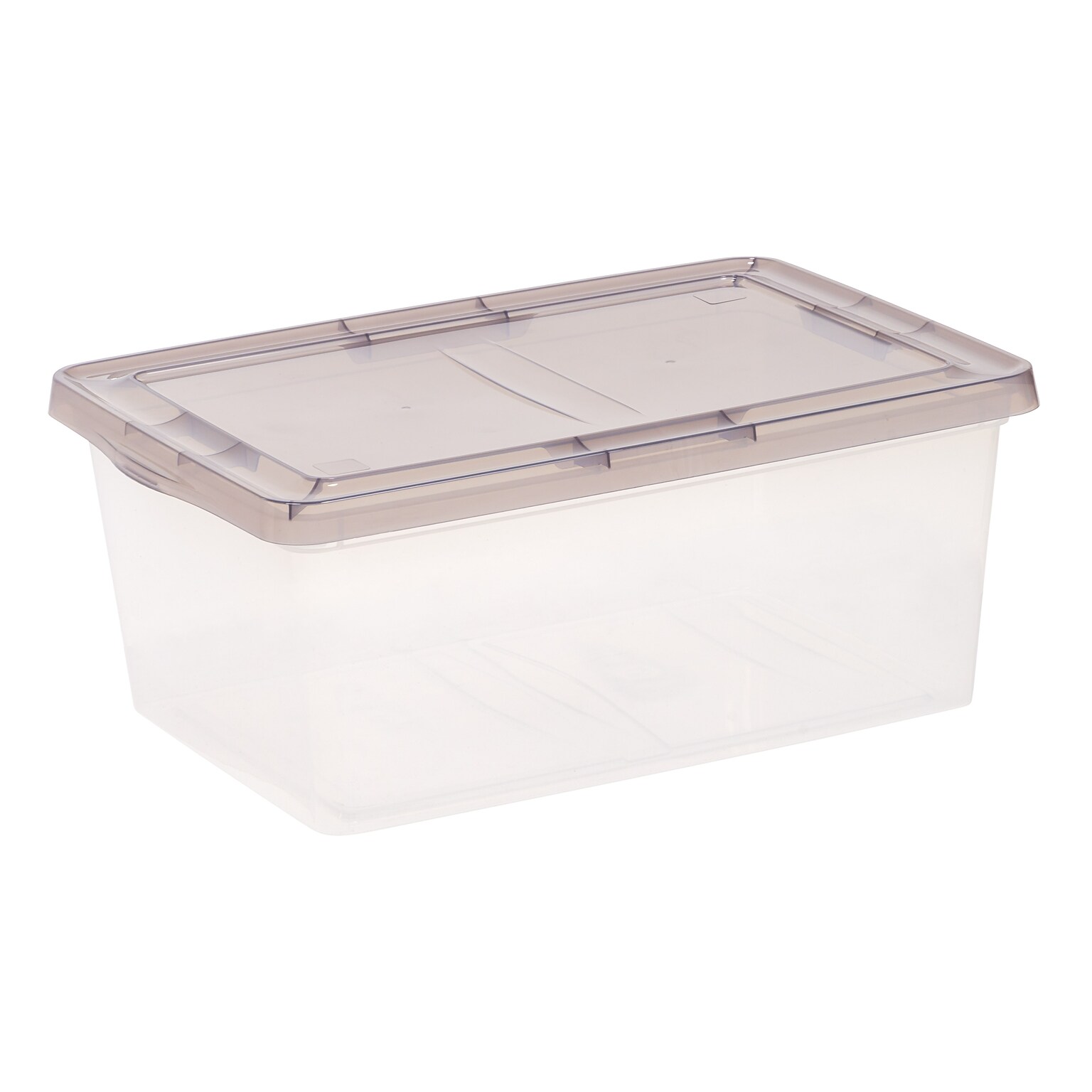 Iris 17 Quart Snap Top Plastic Snap Closure Storage Bin, Clear (500218)