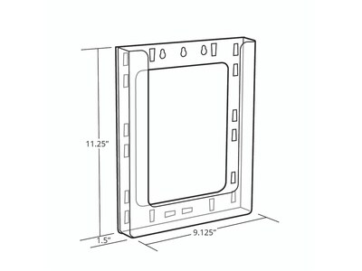 Azar Brochure Holder, 9.13" x 11.25", Vertical, Wall Mounted, Clear Plastic, 10/Pack (252430)