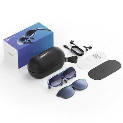 Rokid B0CHFJ3D6M AR Joy Pack with Rokid Max AR Glasses & Rokid Station Streaming Device, Blue