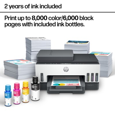 HP Smart Tank 7301 Wireless Color Inkjet Printer, All-In-One Supertank, Print, Scan, Copy (28B70A#B1H)