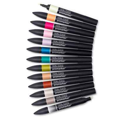 Winsor & Newton Promarker Dual-Tip Alcohol Based Marker, Manga Romance, 12/Pack (WNX0290161)