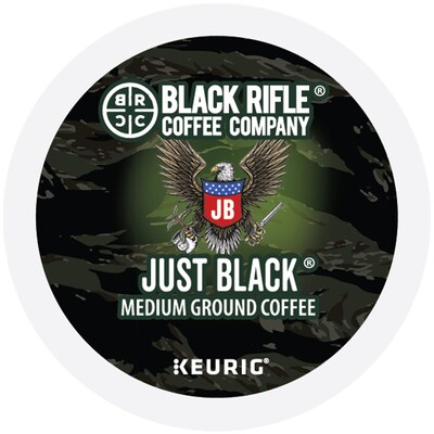 Black Rifle Coffee Company Just Black Coffee Keurig® K-Cup® Pods, Medium Roast, 88/Carton (5000384043CT)