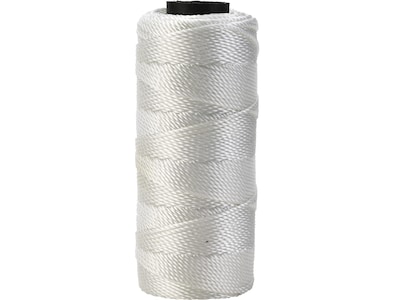 Mutual Industries Nylon Twisted Mason Twine, 0.06 x 1090 ft., White, 4/Pack (14661-10-1090)