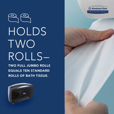 Coastwide Professional™ Twin Jumbo Roll Toilet Paper Dispenser, Black  (CW60831)