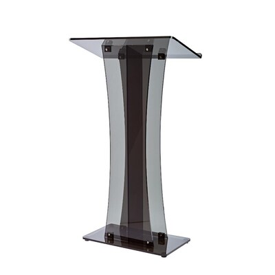 AdirOffice 47 Speaker Podium Lectern, Transparent Black (661-02-BLK-PKG)