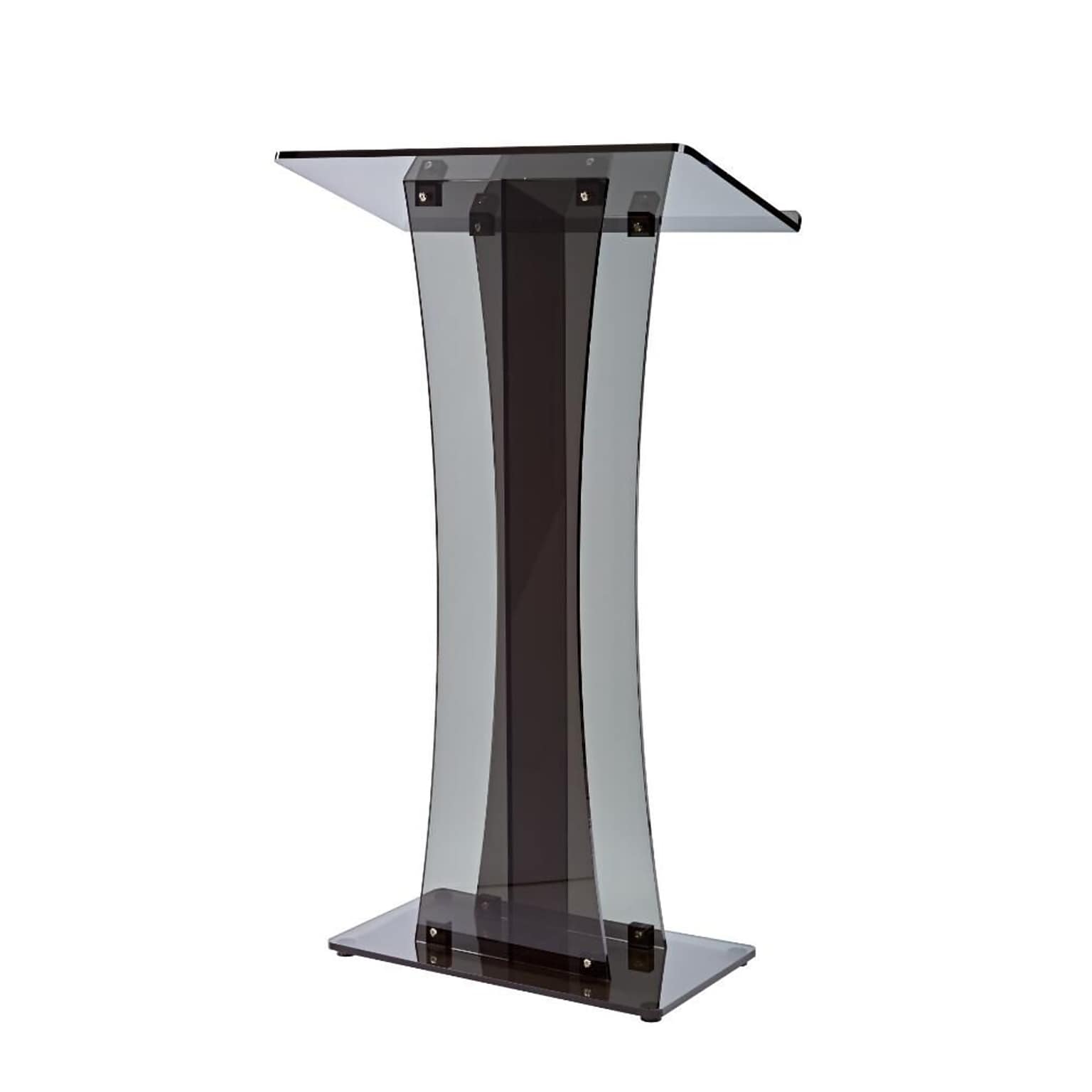 AdirOffice 47 Speaker Podium Lectern, Transparent Black (661-02-BLK-PKG)