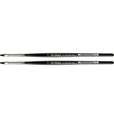 da Vinci CASANEO Mixed Media Synthetic Bristle, Flat Brush, 2/Pack (DVXVA58982-2)