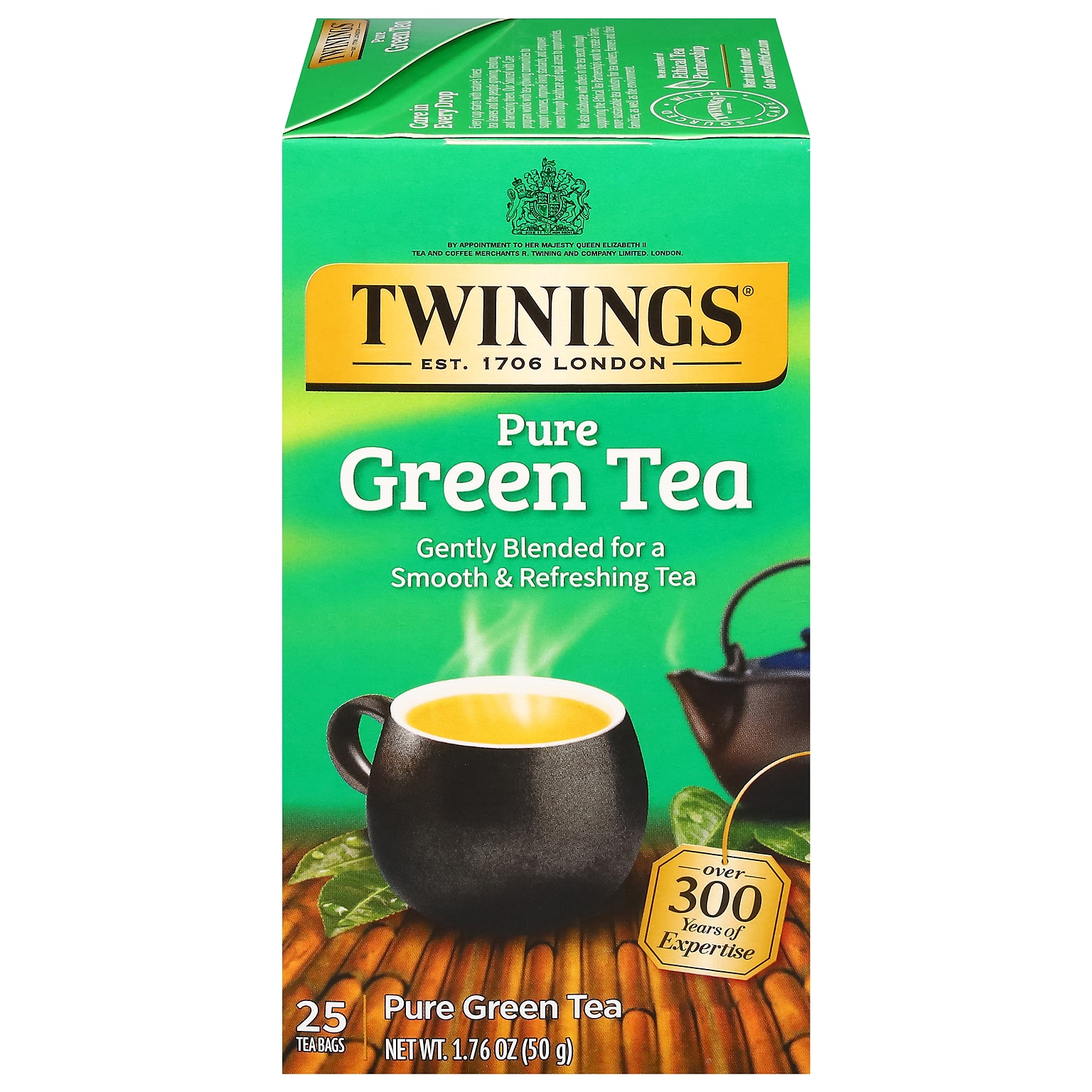 Twinings Green Tea Bags, 25/Box (TNA51732)