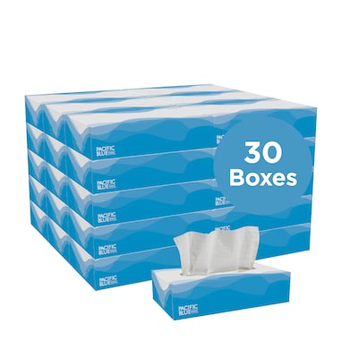Pacific Blue Select Facial Tissue, 2-ply, 100 Tissues/Box, 30 Boxes/Carton (48100)