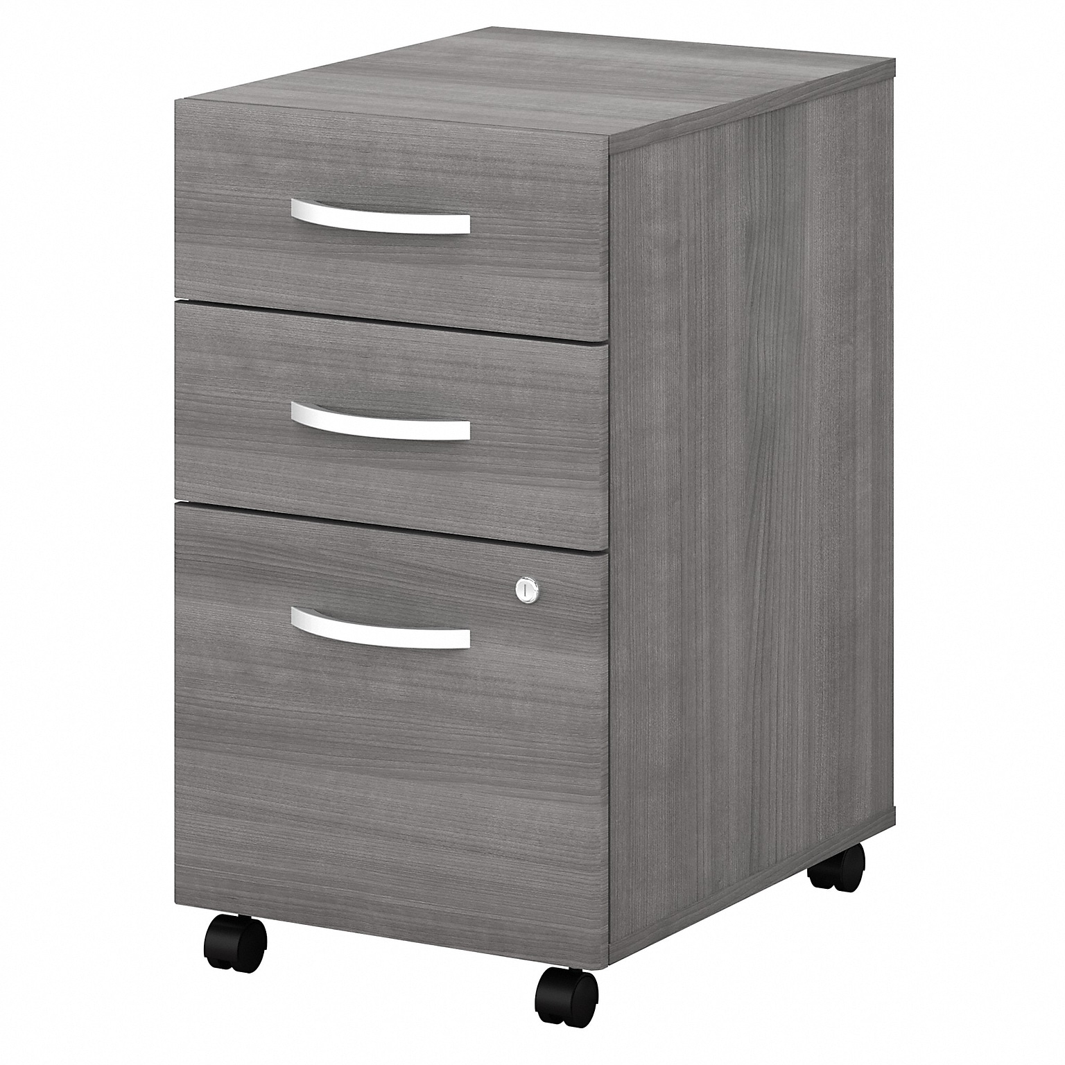 Bush Business Furniture Studio C 3-Drawer Mobile Vertical File Cabinet, Letter/Legal Size, Lockable, Platinum Gray (SCF216PGSU)