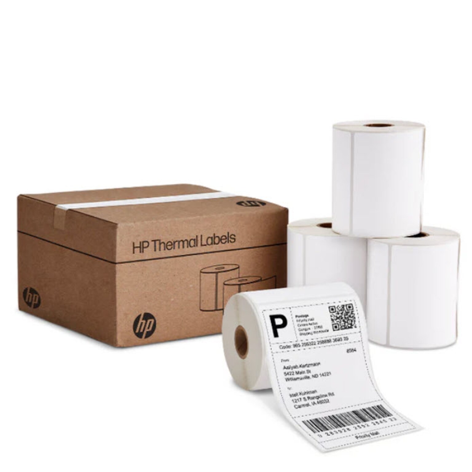 HP Direct Thermal Labels, 4 x 6, White, 1000 Labels/Pack (HPKER4X6PK4)