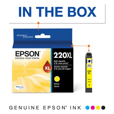 Epson T220XL Yellow High Yield Ink Cartridge   (T220XL420-S)