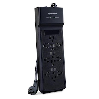 CyberPower CSB1206 12-Outlet Surge Protector, 6', 3600 Joules, Black (CSB1206)