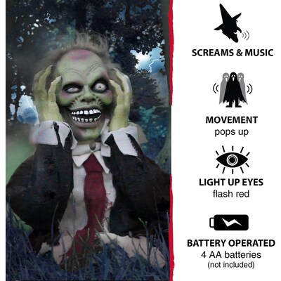 Haunted Hill Farm Animatronic Groundbreaker Zombie (HHFJZOMB-1LSA)