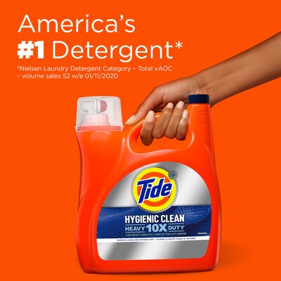 Tide Hygienic Clean HE Liquid Laundry Detergent, Original Scent, 94 Loads, 132 oz. (12216)