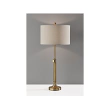 Simplee Adesso Barton Incandescent Table Lamp, Antique Brass/Oatmeal (SL1165-21)