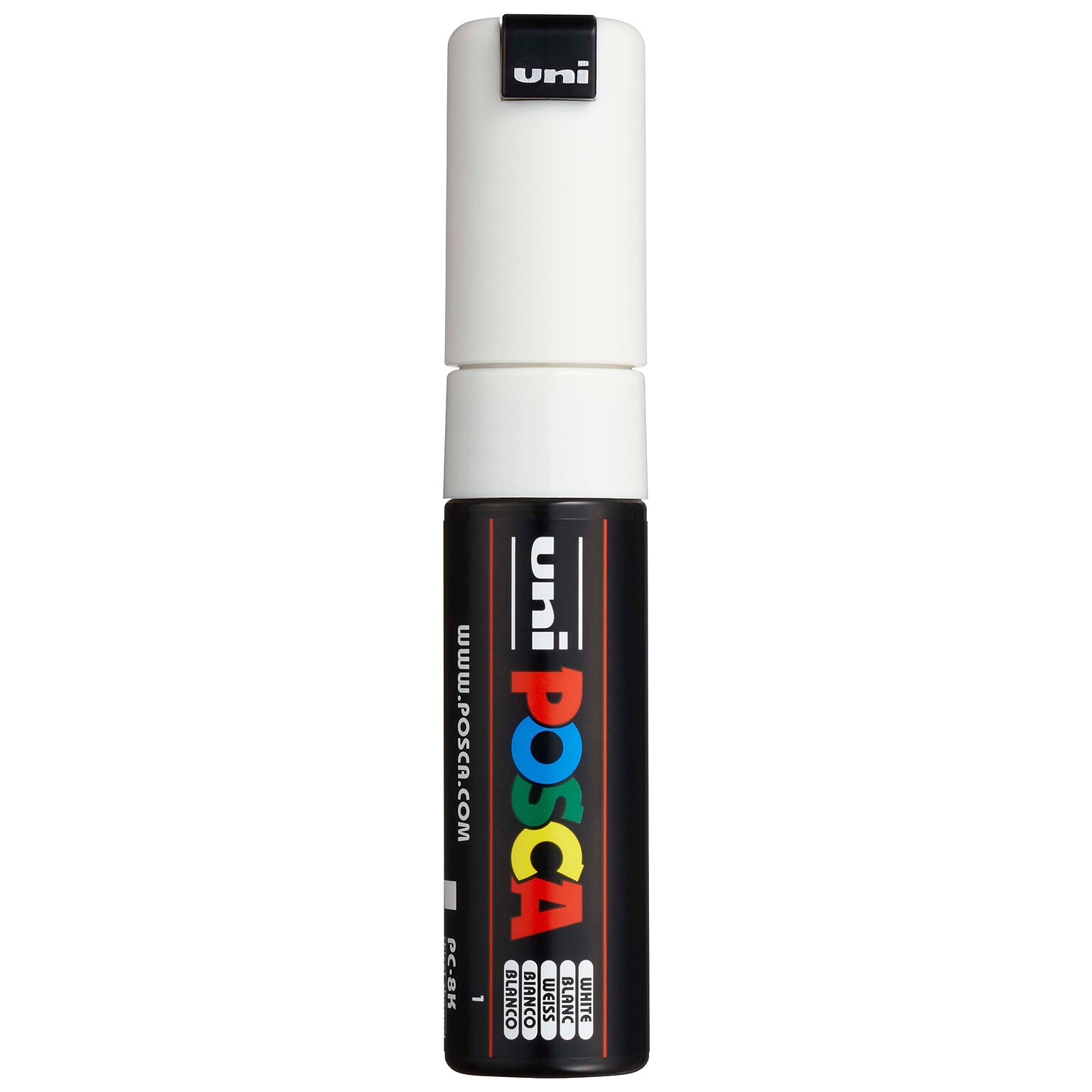 uni POSCA PC-8K Water-Based Paint Markers, Broad Tip, White (PC8KWHITE)