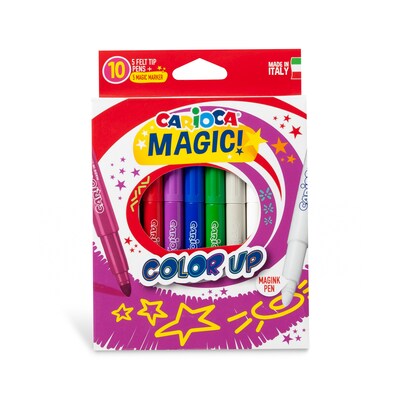 CARIOCA Magic! Washable Kids Markers, Maxi Tip, Assorted Colors, 10/Pack, 2/Bundle (CRA43181-2)