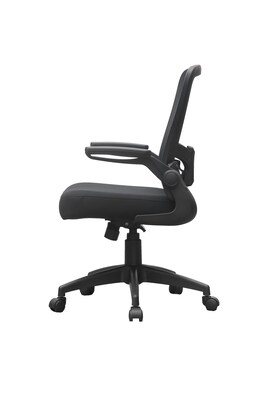 Boss Flip Arm Ergonomic Mesh/Fabric Swivel Task Chair, Black (B6366BK-BK)