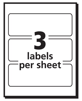 Avery Laser/Inkjet Multipurpose Labels, 1-1/2" x 3", White, 150 Labels/Pack (5440)