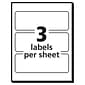 Avery Laser/Inkjet Multipurpose Labels, 1 1/2" x 3", White, 3 Labels/Sheet, 50 Sheets/Pack, 150 Labels/Pack (5440)