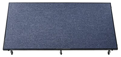 NPS 16" - 24" Height Adjustable Transfix Stage Platform, 4' x 8', Blue Carpet (TFXS48961624C04)