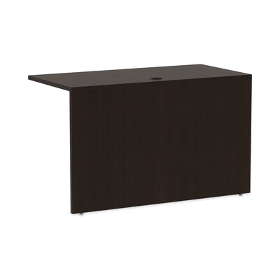 Alera Valencia Series Reversible Return/bridge Shell, 47 1/4w X 23 5/8d, Espresso