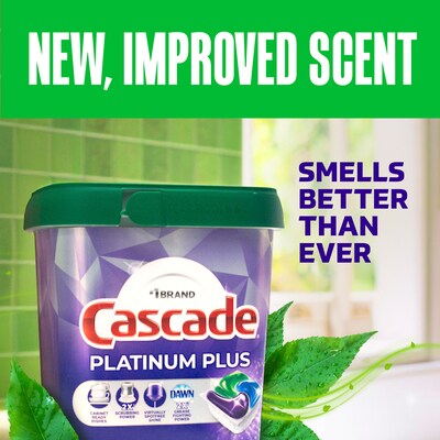 Cascade Platinum Plus ActionPacs Dishwashing Detergent Pods, Fresh Scent, 47 Pods/Box (57893/6156)