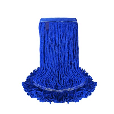 BISON LIFE Kleen Handler  Blend Heavy Duty String Mop Head, Dark Blue, 24/Pack (BPHD-LEM-BD-DBL-32-1-24A)