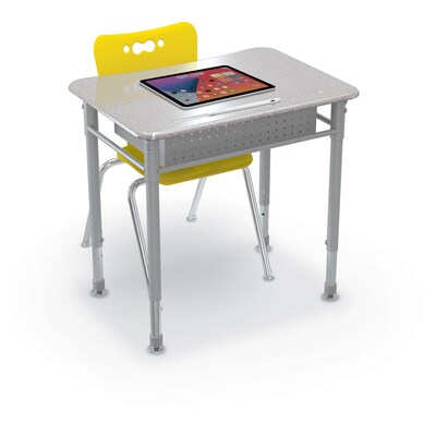MooreCo Astute 26W Rectangle Student Desk, Grey Nebula, 2/Pack (59083)