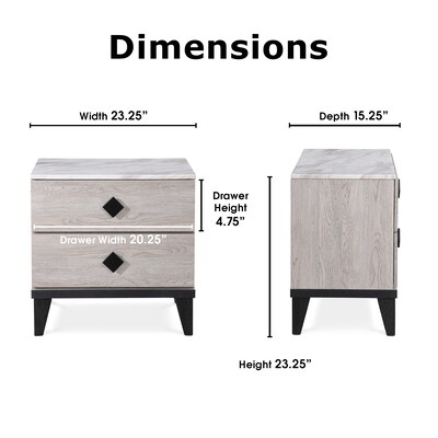 Adore Decor Micah Side Table, Beige (FUTB10137A)