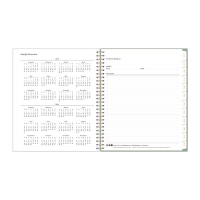2025-2026 Blue Sky Sincerely Jules Water Stripes 8" x 10" Academic Year Monthly Planner, Plastic Cover, Multicolored (155337)