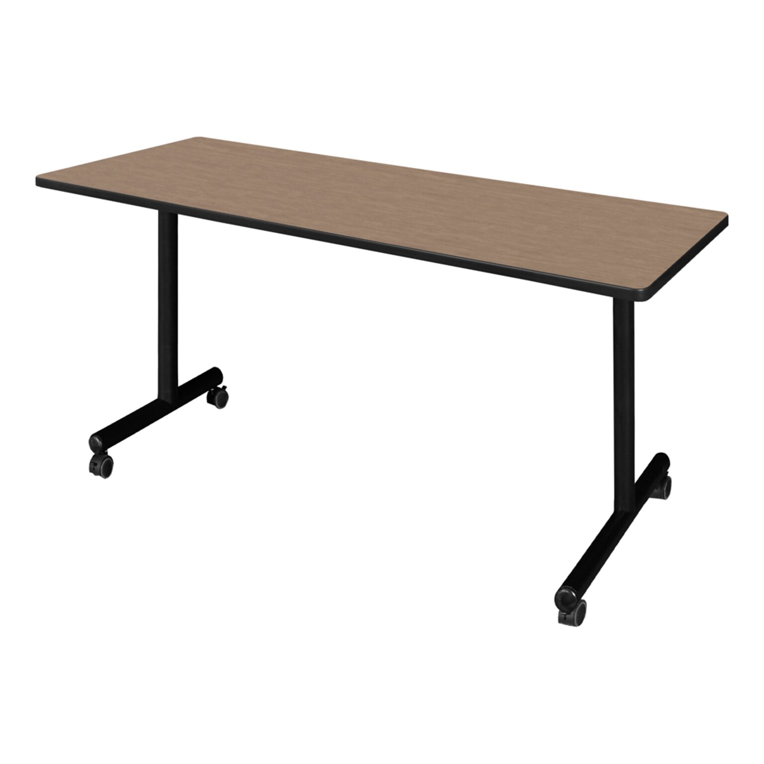 Regency Kobe Mobile T-Base Training Seminar Table, 66 x 24, Noble Oak (MKTRCC6624NO)