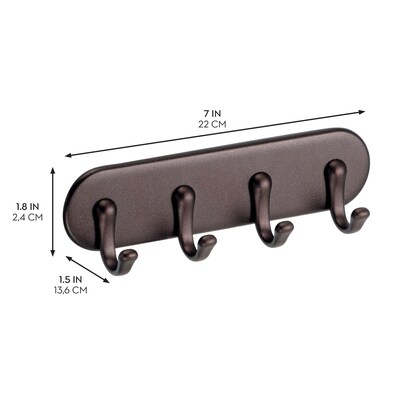 iDESIGN Wall Rack, Bronze, ABS, 4/Pack (28100M4)