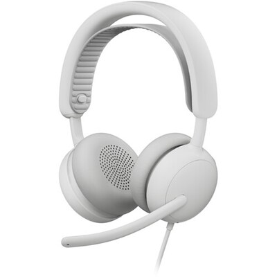 Logitech Zone 2 USB-C Stereo Computer Headset, MT Certified, White (981-001610)