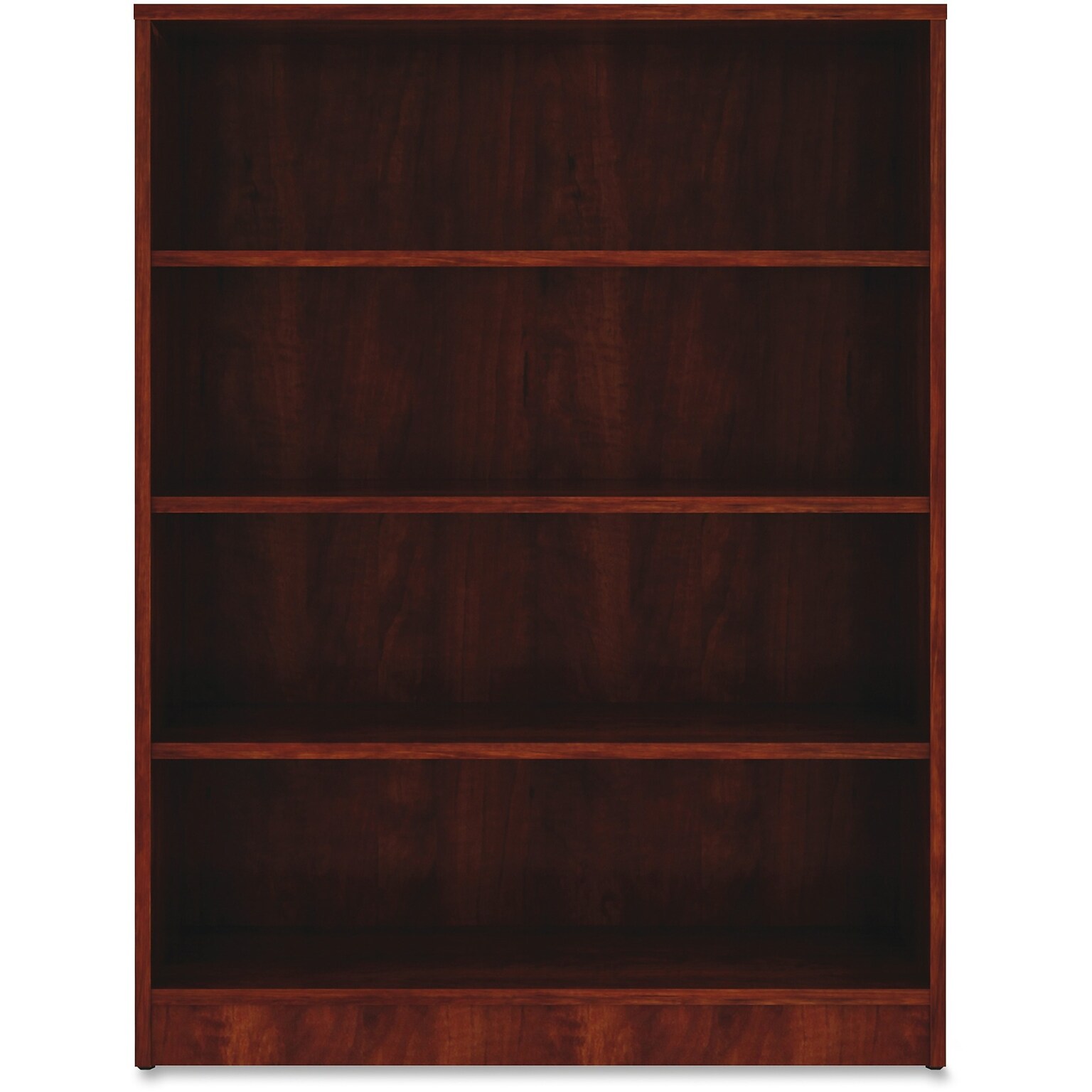 Lorell Essentials 48 4-Shelf Bookcase with Adjustable-Shelves, Cherry Laminate (LLR99785)