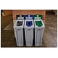 Rubbermaid Slim Jim Single-Stream Recycling Station, 23 Gallon, Gray/Blue (2185055)