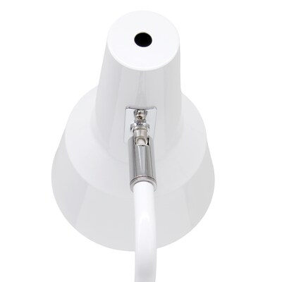 Simple Designs Sleek Essentials LED Desk Lamp, 15.2", White (LD1078-WHT)