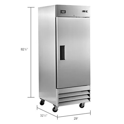 Global Industrial Nexel Reach-In Freezer, 1 Solid Door, 23 Cu. Ft., Stainless Steel (243009)