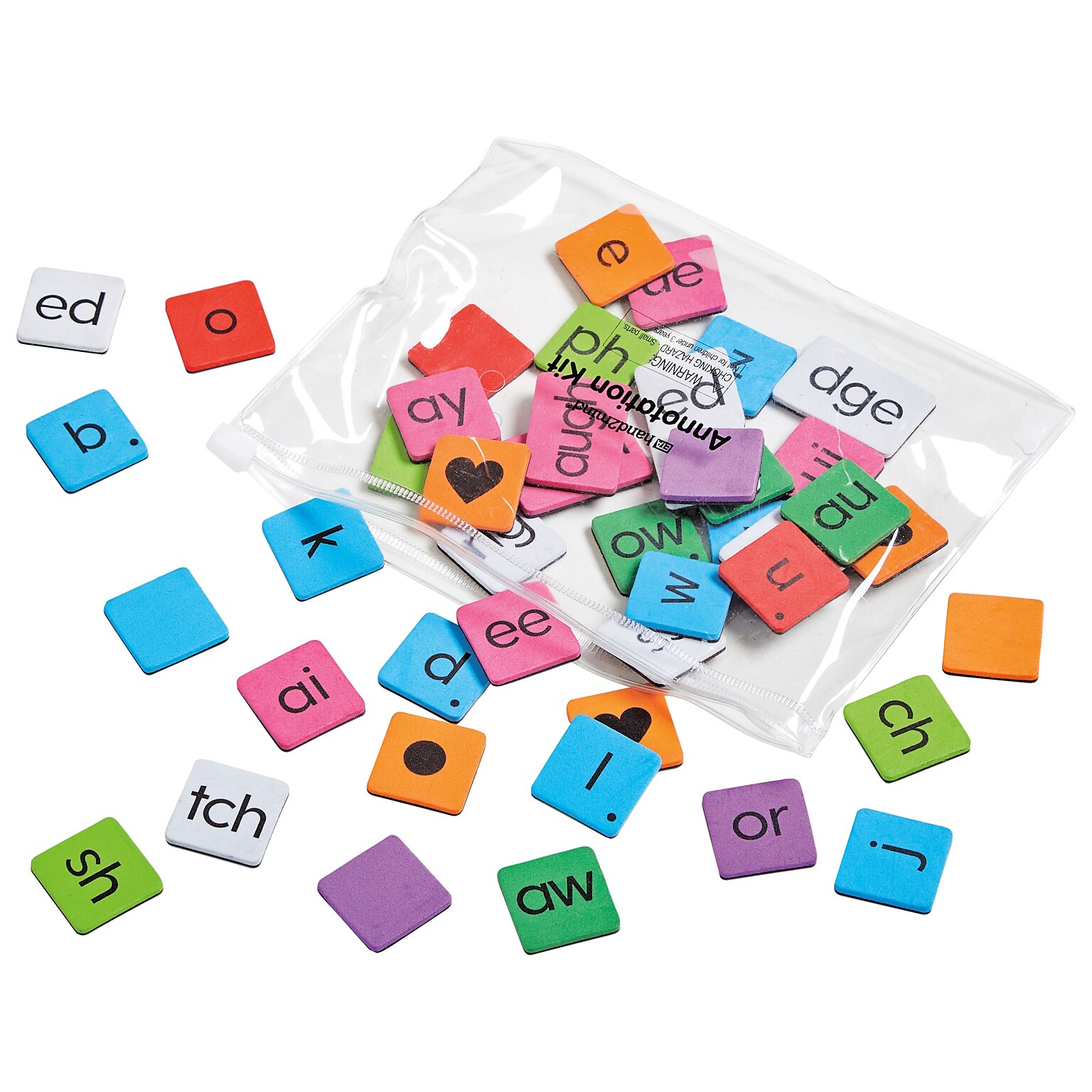 hand2mind Phonics Word-Building Magnetic Tiles (96161)