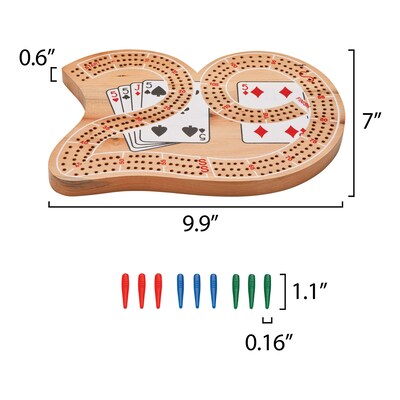 Mainstreet Classics Wooden "29" Cribbage Board (55-0104)