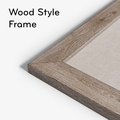 U Brands Linen Bulletin Board, Wood Frame, 6' x 4' (4897U00-01)