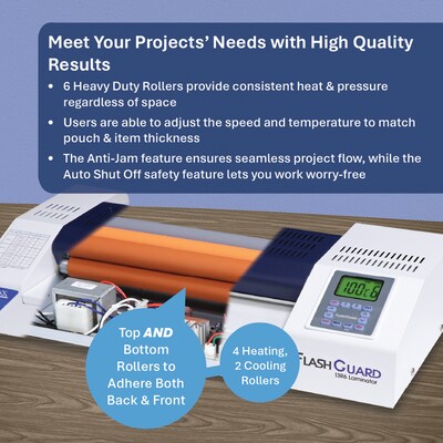 Formax FlashGuard 13R6 Thermal & Cold Laminator, 13" Width, White (FlashGuard 13R6)