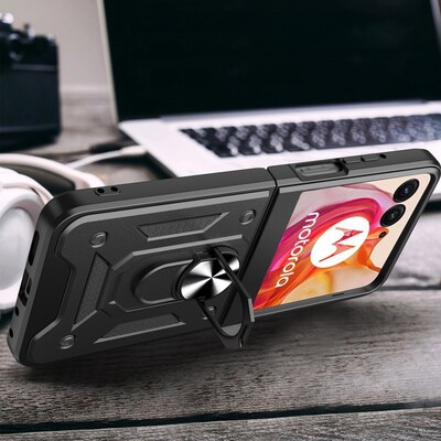 SaharaCase Raider Series Kickstand Case for Motorola Razr (2024), Scorpion Black (CP00624)