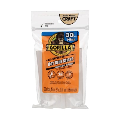 Gorilla Glue Sticks, Clear/Opaque, 30/Pack (3023003)